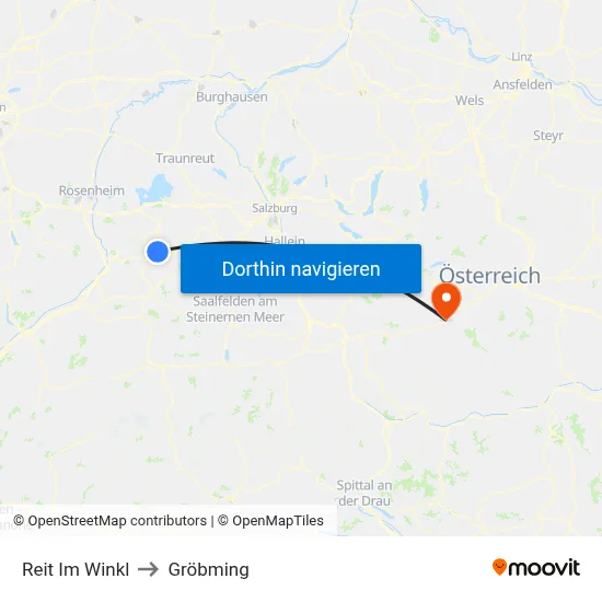 Reit Im Winkl to Gröbming map