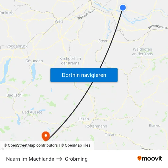 Naarn Im Machlande to Gröbming map