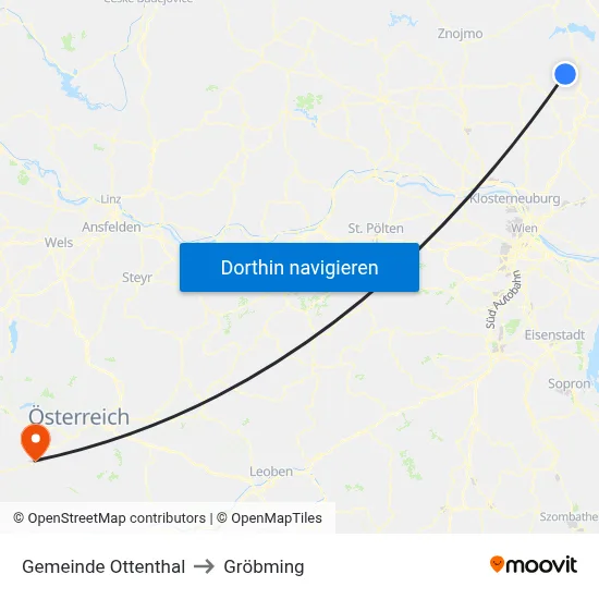 Gemeinde Ottenthal to Gröbming map