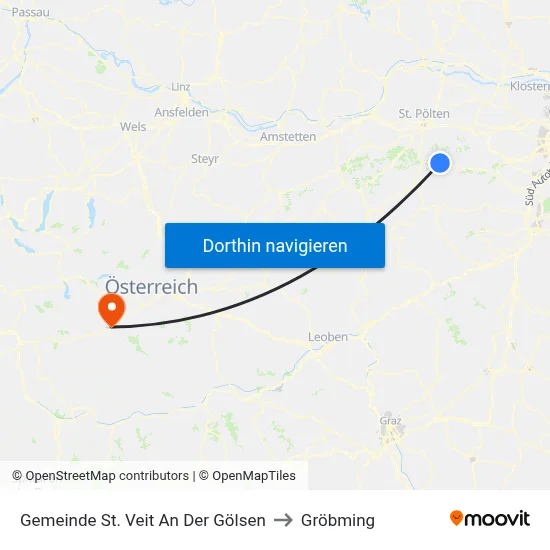 Gemeinde St. Veit An Der Gölsen to Gröbming map