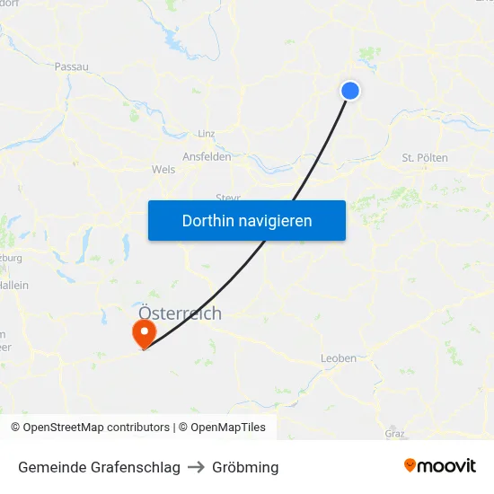 Gemeinde Grafenschlag to Gröbming map