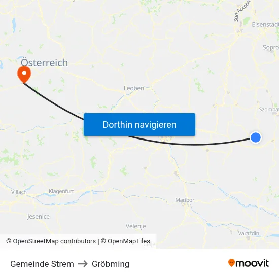 Gemeinde Strem to Gröbming map
