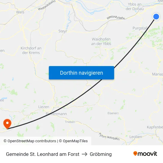 Gemeinde St. Leonhard am Forst to Gröbming map