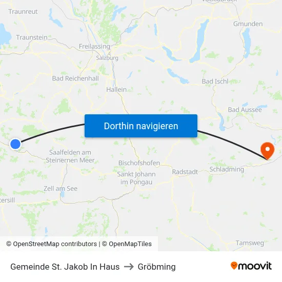 Gemeinde St. Jakob In Haus to Gröbming map