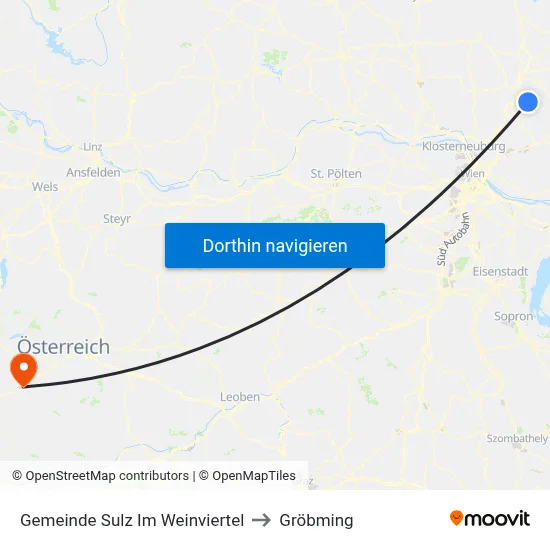 Gemeinde Sulz Im Weinviertel to Gröbming map