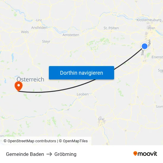 Gemeinde Baden to Gröbming map