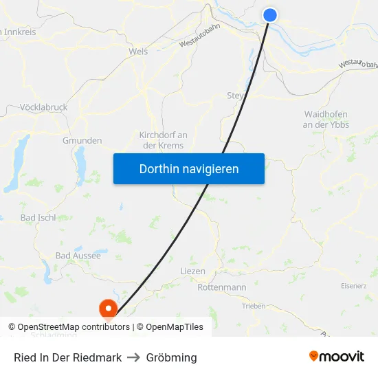 Ried In Der Riedmark to Gröbming map