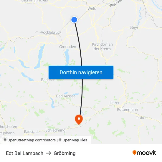 Edt Bei Lambach to Gröbming map