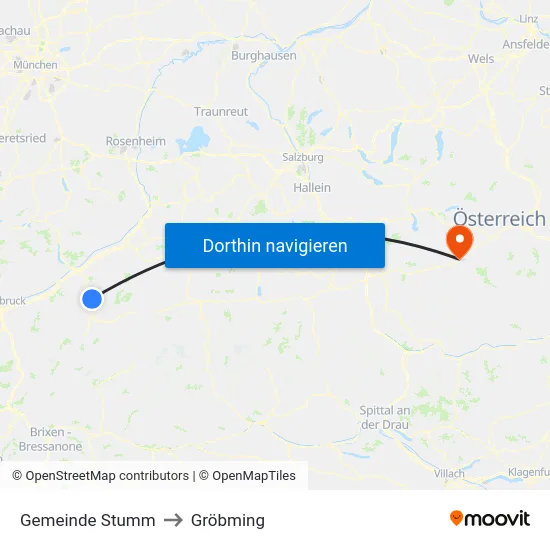 Gemeinde Stumm to Gröbming map