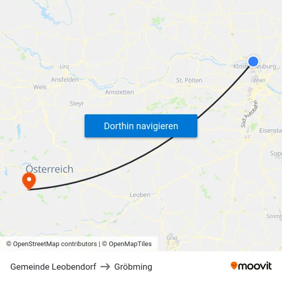 Gemeinde Leobendorf to Gröbming map