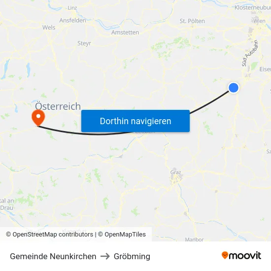 Gemeinde Neunkirchen to Gröbming map