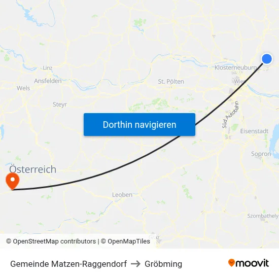 Gemeinde Matzen-Raggendorf to Gröbming map