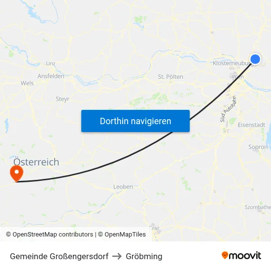 Gemeinde Großengersdorf to Gröbming map