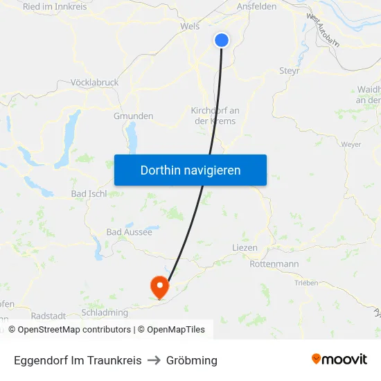 Eggendorf Im Traunkreis to Gröbming map