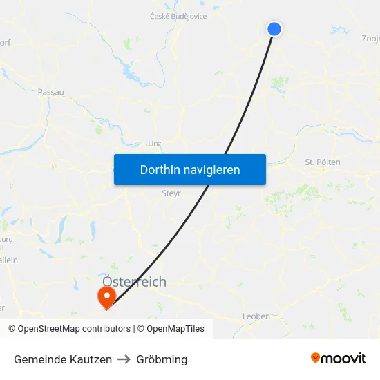 Gemeinde Kautzen to Gröbming map