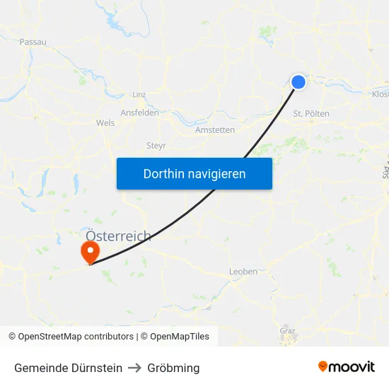 Gemeinde Dürnstein to Gröbming map