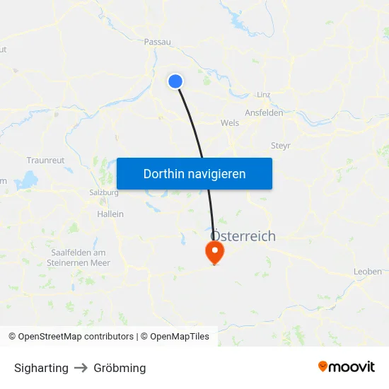 Sigharting to Gröbming map