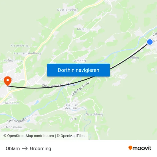 Öblarn to Gröbming map