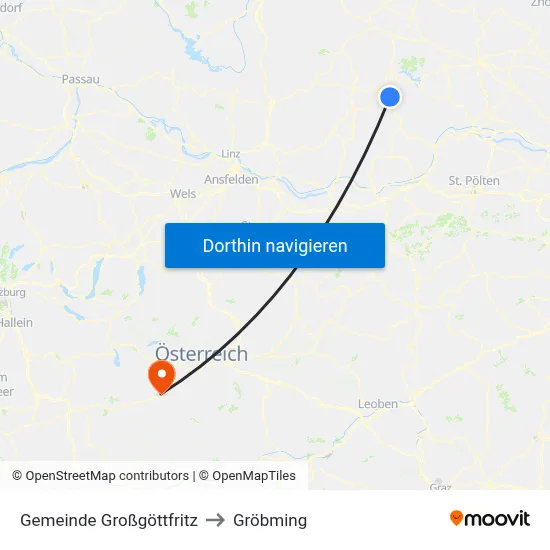 Gemeinde Großgöttfritz to Gröbming map
