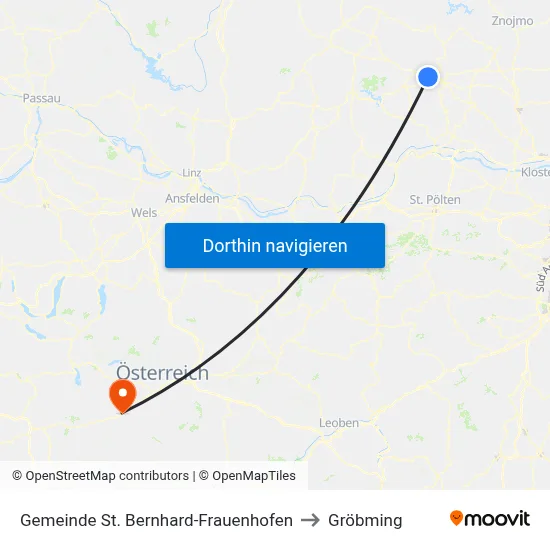 Gemeinde St. Bernhard-Frauenhofen to Gröbming map
