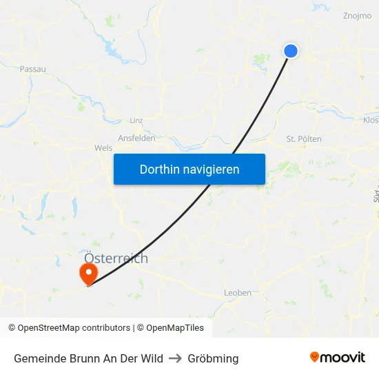 Gemeinde Brunn An Der Wild to Gröbming map