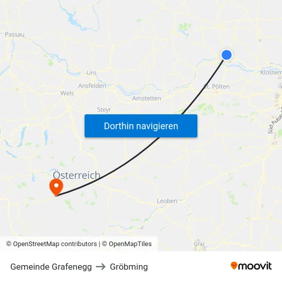 Gemeinde Grafenegg to Gröbming map