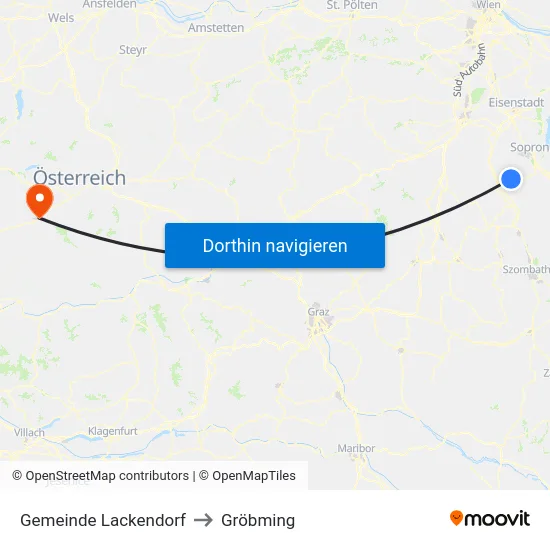 Gemeinde Lackendorf to Gröbming map