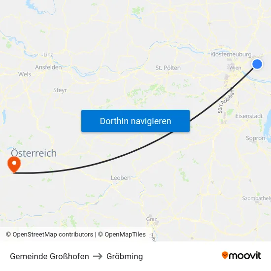 Gemeinde Großhofen to Gröbming map