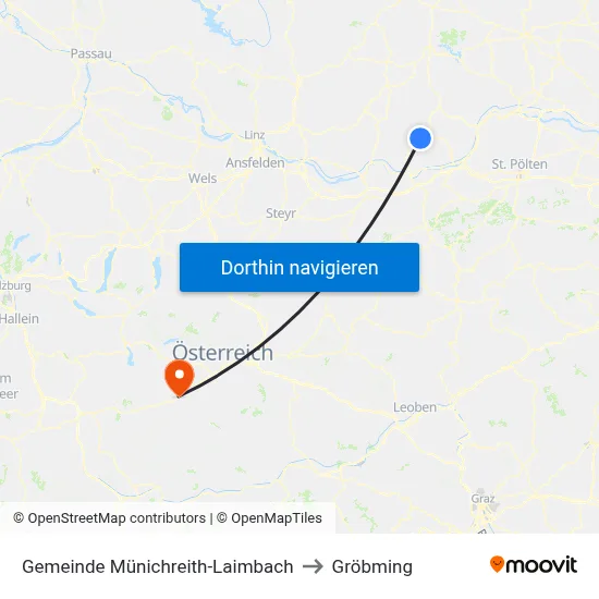 Gemeinde Münichreith-Laimbach to Gröbming map
