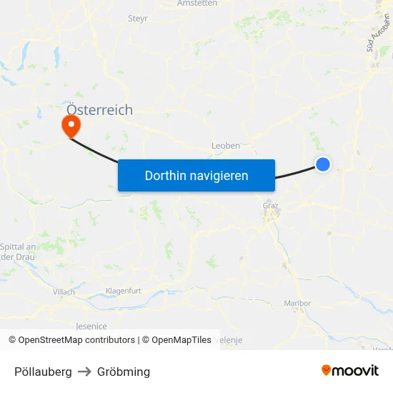 Pöllauberg to Gröbming map