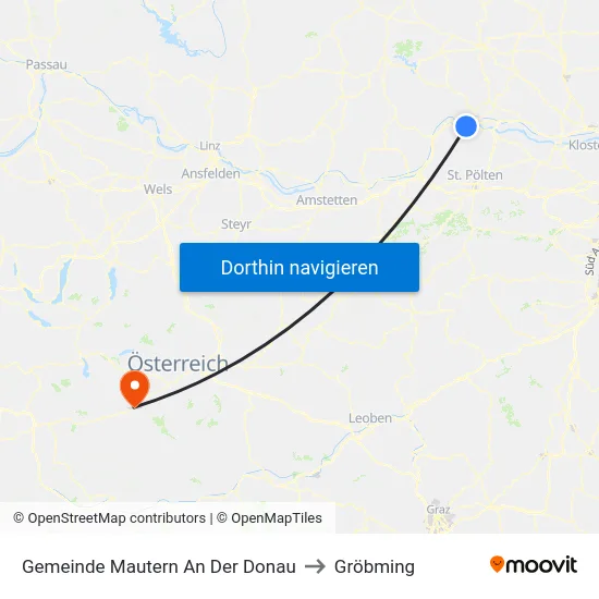 Gemeinde Mautern An Der Donau to Gröbming map
