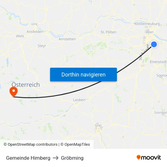 Gemeinde Himberg to Gröbming map