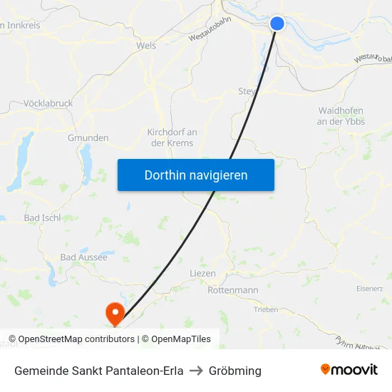 Gemeinde Sankt Pantaleon-Erla to Gröbming map