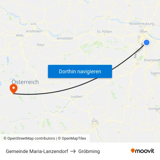 Gemeinde Maria-Lanzendorf to Gröbming map