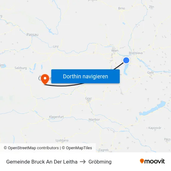 Gemeinde Bruck An Der Leitha to Gröbming map