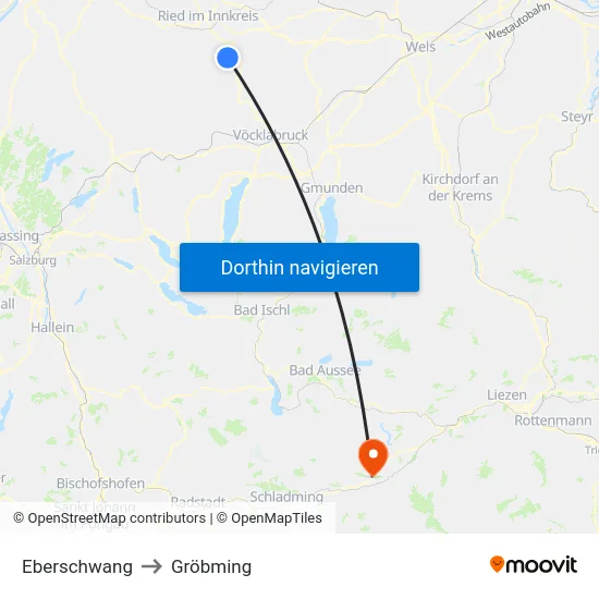 Eberschwang to Gröbming map