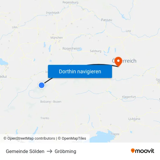 Gemeinde Sölden to Gröbming map