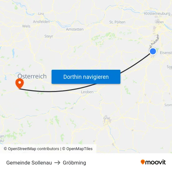 Gemeinde Sollenau to Gröbming map