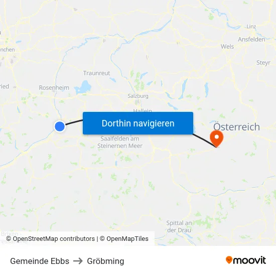 Gemeinde Ebbs to Gröbming map
