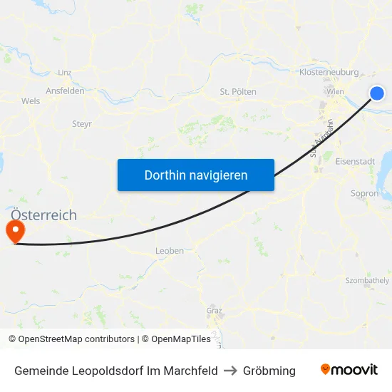 Gemeinde Leopoldsdorf Im Marchfeld to Gröbming map