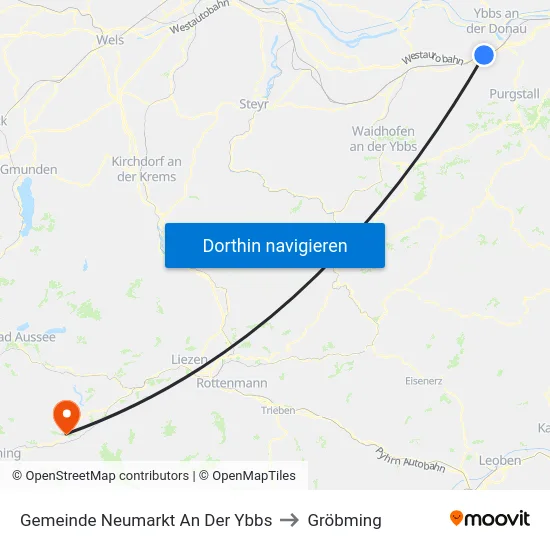 Gemeinde Neumarkt An Der Ybbs to Gröbming map