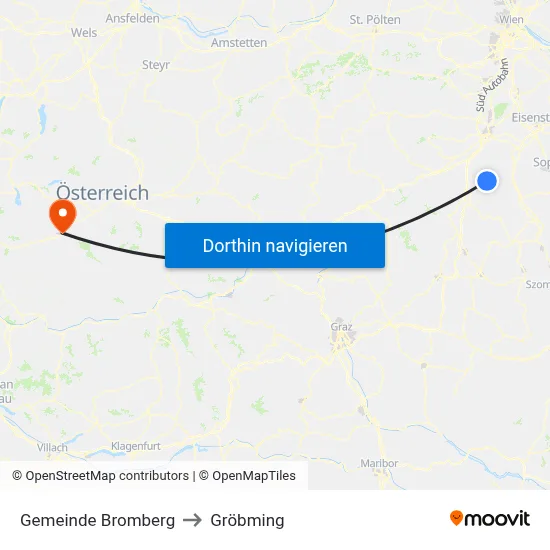 Gemeinde Bromberg to Gröbming map