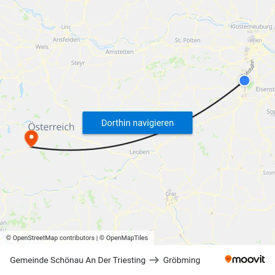Gemeinde Schönau An Der Triesting to Gröbming map