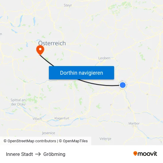 Innere Stadt to Gröbming map