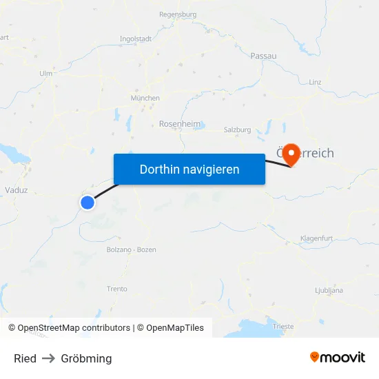 Ried to Gröbming map