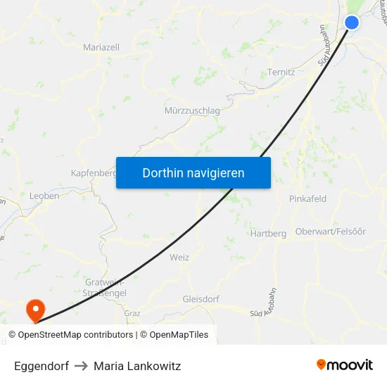 Eggendorf to Maria Lankowitz map
