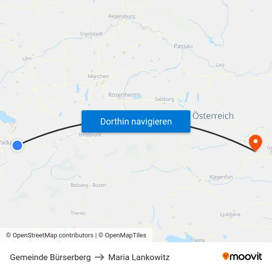 Gemeinde Bürserberg to Maria Lankowitz map