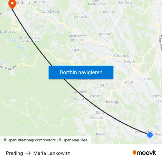 Preding to Maria Lankowitz map