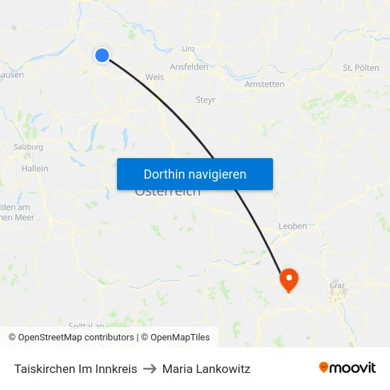 Taiskirchen Im Innkreis to Maria Lankowitz map