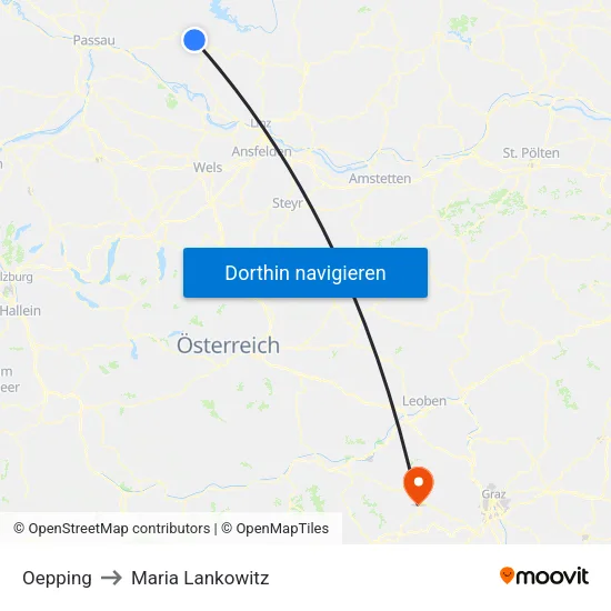 Oepping to Maria Lankowitz map